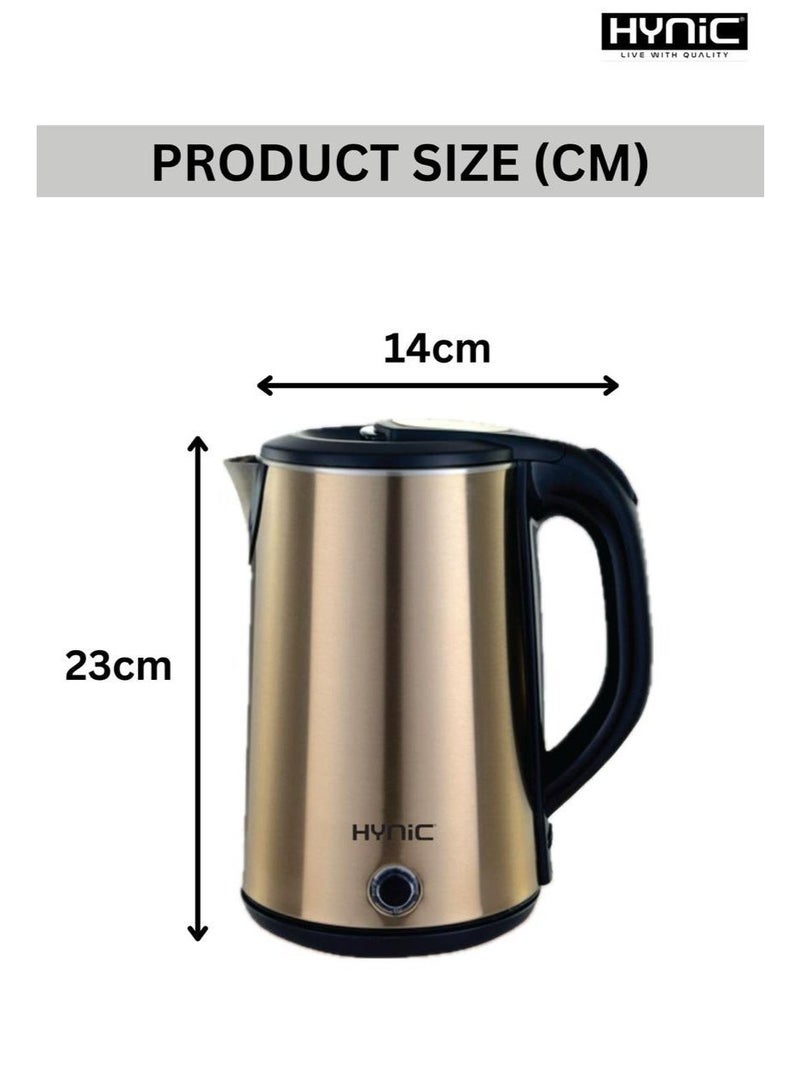Hynic Double Wall Electric Kettle 1.8L | 1500W Fast Boiling Tea Kettle with 100% Stainless Steel Interior | Precise Temperature Control | Cool Touch Exterior | Cordless 360° Base & Auto Shut-Off | 2 Year Warranty - Image 5